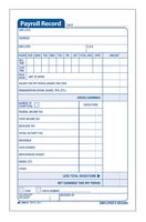 Adams Employee Payroll Record Book, 4.19 x 7.19 Inches, White and Canary, 2-Part, 55 Sets (D4743)