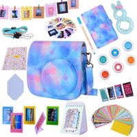 Tiessic Instax Mini 9 Camera Accessories Bundles Compatible with Fujifilm Instax Mini 9 Mini 8 Mini 8+ Camera with Mini 9 Case,108 Photos Mini Photo Album,etc. (Fantasy Paint，14 Items)