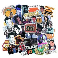 66pcs/Set Friends TV Show Fans Personality Stickers for Luggage Laptop Skateboard Bicycle Motorcycle PVC Waterproof Sticker