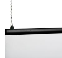 Displays2go Poster Banner Hanging Rail, 36-Inch Wide, Holds Signs up to 0.5 mm Thick, Black Aluminum (ELBNRL36B)