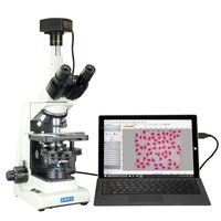 OMAX 40X-2000X USB3 18MP Plan Phase Contrast Turret Trinocular Lab Microscope with Super Bright LED