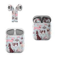 Skin Decals for Apple AirPods - Doggy Boudoir - Sticker Wrap Fits 1st and 2nd Generation