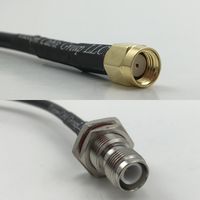 10 feet RFC240 KSR240 RP-SMA MALE to RP-TNC FEMALE BULKHEAD Pigtail Jumper RF coaxial cable 50ohm High Quality Quick USA Shipping