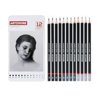 Artzmore Drawing Pencils Set - 12-Piece Professional Sketching Kit, Sketch Pencil Set with Light to Dark Graphite Pencils - Sketch Kit for Sketchbook, Shading Pencils, Art Supplies for Kids and Adults