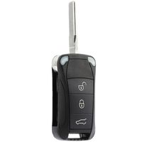 Car Key Fob Keyless Entry Flip Remote fits 2006 2007 2008 2009 2010 2011 Porsche Cayenne (KR55WK45032)