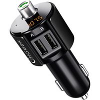 Bluetooth FM Transmitter for Car, Wireless Radio Adapter with Dual USB Charging Ports and Hands-Free Calling