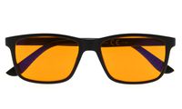 Blue Light Glasses Computer Reading Glasses for Men Women Blocking Blue Light Better Sleep(Matte Black,Dark Orange Tinted Lenes) +2.5