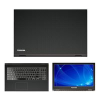 Black Carbon Fiber skin decal wrap skin Case for Toshiba Satellite Radius 15.6" P55W 2 in 1 Touch Screen Laptop