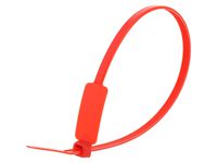 10 Inch Red Standard Identification Cable Tie - 100 Pack