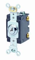 Leviton 1221-2KL 20 Amp, 120/277 Volt, Key Locking, Single-Pole, AC Quiet Switch, Extra Heavy Duty Spec Grade, Self Grounding, Chrome