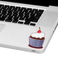 Glitter Cupcake Laptop Trackpad Sticker 3" Tall x 2" Wide