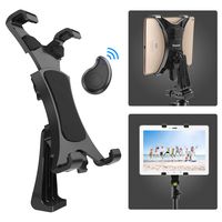 Yoassi Tripod Mount for iPad with Remote,Upgraded Universal Heavy Duty 360°Rotatable Anti-Wobble iPad Tripod Mount Adapter,iPad Holder for Tripod Fit for iPad12345Mini1234Air12Pro9.7 10.5 11 12.9"