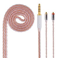 Better 8 Core Upgrade Pink Plated Replacement Cable,Premium OCC Copper & SPC Hybrid 8 Cores IEM Replacement for Sony TA-ZH1ES, PHA-2A,NW-ZX300A, NW-WM1Z, NW-WM1A Players(MM-4.4mm)