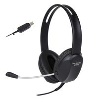Cyber Acoustics USB Stereo Headset with Headphones and Noise Cancelling Microphone for PCs and Other USB Devices in The Office, Classroom or Home (AC-4006)