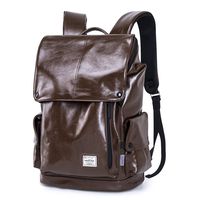 WindTook Laptop Backpack for Women and Men Travel Computer Bag School College Daypack with USB Charging Port Suits 15 Inch Notebook (PU-Brown)