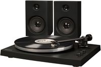 Crosley T150 Modern 2-Speed Bluetooth Turntable System with Variable Weighted Tone Arm and Stereo Speakers, Black