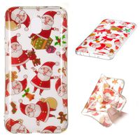 Amocase Christmas Series Silicone Case with 2 in 1 Stylus for Samsung Galaxy J7 2018,Stylish Ultra Thin Colorful Print Soft Rubber TPU Shockproof Anti-Scratch Flexible Clear Case - Santa Claus
