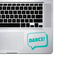 StickAny Palm Series Dance! Speech Bubble Sticker for MacBook Pro, Chromebook, and Laptops (Turquoise)