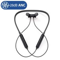 Active Noise Cancelling Headphones, AKAMATE Wireless Neckband Headset Bluetooth V4.2 in-Ear Waterproof Earbuds Magnetic Hi-Fi Stereo Sports Earphones Mic, Carrying Bag