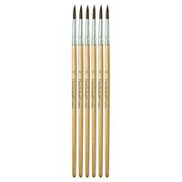 Chenille Kraft CK-5947 Camel Hair Watercolor Brush with Short Hardwood Handles, 0.16" Height, 2.99" Wide, 11.57" Length, #6 (6 per Package)
