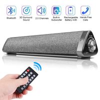 Sound Bar,Dabachxin Soundbar Bluetooth 5.0 Sound Bars for TV,Wired and Wireless Home Theater Speaker Bar with Remote Control,TF Card for TV/PC/Phones/Tablets