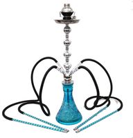 4 hose 28" Blue Hookah shisha nargila bar narguile nargile glass vase wholesale