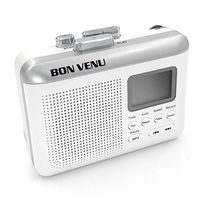 Bon Venu Portable Cassette to MP3 Converter Tape Player - Audio Recorder & Music Player - Built-in LCD Screen & Speaker - Rechargeable - Modern & Sleek Design - Includes TF USB Reader & Earphones