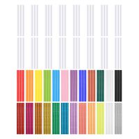 120 PCS Hot Melt Glue Sticks, Gartful Mini Size Colored Glue Gun Sticks, Diameter 0.28", Length 3.9", 48 pcs Clear+36 pcs Colored+36 pcs Glitter