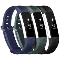 POY Compatible Bands Replacement for Fitbit Alta/Fitbit Alta HR, Adjustable Sport Wristbands for Women Men Slate Black Navy, Small