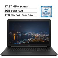 HP Notebook 17.3" HD+ Screen Laptop. Intel Core i5-8265U Up to 3.9GHz, 8GB DDR4 RAM, 1TB PCIe Solid State Drive, Wi-Fi+Bluetooth Combo, HDMI, USB 3.0, RJ-45, DVD-RW, Windows 10, Black