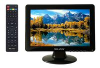 Milanix 12 Inch LED Widescreen HDTV Television with HDMI, VGA, Built in Digital Tuner, AC/DC Compatible