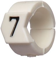 SCN36-7 Black on White, Wire Marker Clip Sleeves (50 Clips)