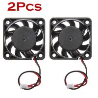 Iusun Mini Fan, 2Pcs 12V Cooling Fan for Computer/PC/CPU Silent - 40mm x 10mm DC Brushless 2-Pin (Black)