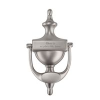 Things Remembered Personalized Classic Satin Nickel Brass Door Knocker with Engraving Included