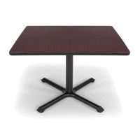 OFM Core Collection 36" Multi-Purpose Square Table with X-Style Pedestal Base, in Mahogany