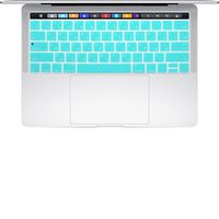 Masino Silicone Keyboard Cover Skin for New MacBook Pro 13" A1706 Model 15"Model A1707 with Touch Bar - Released in Oct. 2016 (Arabic Language, Turquoise Blue)