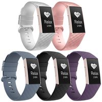 Recoppa Compatible with Fitbit Charge 3 Bands for Women Men Large Small, Adjustable Waterproof Replacement Wristbands for Fitbit Charge 3 and Fitbit Charge 3 SE, 5 Packs