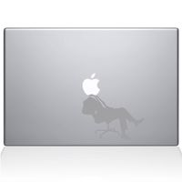 The Decal Guru 1006-MAC-13P-S Apple CEO Vinyl Sticker, 13" Macbook Pro (2015 & older), Silver