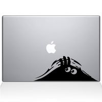 The Decal Guru Hiding Monster MacBook Decal Vinyl Sticker - 13" MacBook Pro (2016 & Newer) - Black (1085-MAC-13X-BLA)