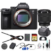 Sony Alpha a7 III Full-Frame Mirrorless Digital Camera Bundle FE 28-70mm Lens, Bag, 64GB Memory Card, Memory Card Reader and More.