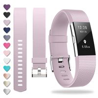 ZEROFIRE Compatible for Fitbit Charge 2, Replacement Adjustable Sport Bands for Charge 2 Heart Rate Fitness Wristbands, Women Men, Small and Large