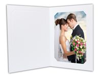 Golden State Art, Acid-Free Photo Folders for 5X7 or 4x6 Picture,Pack of 50 White Cardboard/Paper Frames,Great for Portraits and Photos,Special Events: Graduation,Wedding,Baby Shower,PF033