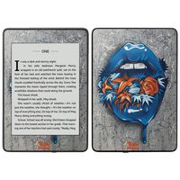 MightySkins Skin Compatible with Amazon Kindle Paperwhite 2018 (Waterproof Model) - Blue Lips | Protective, Durable, and Unique Vinyl Decal wrap Cover | Easy to Apply, Remove| Made in The USA