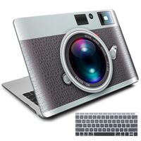 Dongke Only Compatible with New MacBook Air 13 Inch Case 2019 2018 Release Model A1932, Hard Cover 2 in 1 Folio Case + Keyboard Cover (Classic Camera)