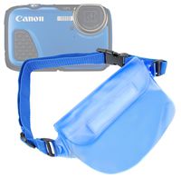 DURAGADGET Blue Waterproof Case with Adjustable Waist Strap - Compatible with Canon Powershot D30|Powershot S110|Powershot SX50 HS|Powershot SX700 HS|Powershot SX520 Compact Cameras