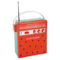 Sunnylife Retro Portable Beach MP3 Smartphone Speaker with AM/FM Radio