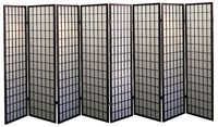 Legacy Decor 8 Panel Japanese Oriental Style Room Screen Divider Espresso Color
