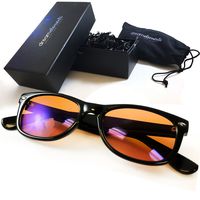 Dream Elements Anti Blue-Light Glasses -- UV400 Blue Light Blocking Glasses -- Improve Sleep - Reduce Eye Strain & Fatigue - Lightweight - Durable - Scratch Resistant - Amber Tint (Small)