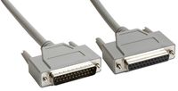 Amphenol CS-DSPMDB25MF-002.5 25-Pin DB25 Premium D-Sub Cable, Shielded, Male/Female, 2.5', Gray