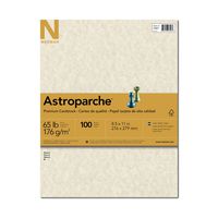 Astroparche Specialty Cardstock, 8.5" x 11", 65 lb/176 gsm, Natural (Ivory), 100 Sheets (27427)